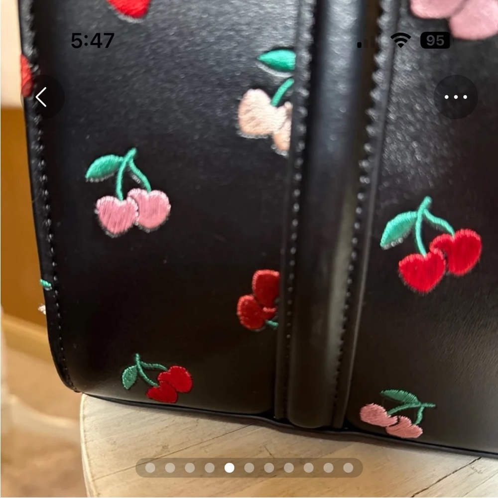 NWT Betsey Johnson Cherry Bag & Matching Wristlet SET - Picture 3 of 10